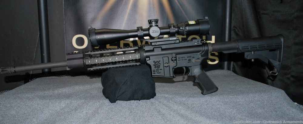 Olympic Arms M.F.R. 5.56 Quad rail system. 16.5 " bbl No Reserve -img-0