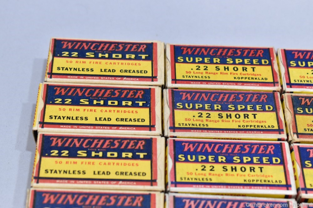 60 Boxes 2746+ Rds Vintage Winchester 22 S Short Rimfire PLEASE READ-img-1