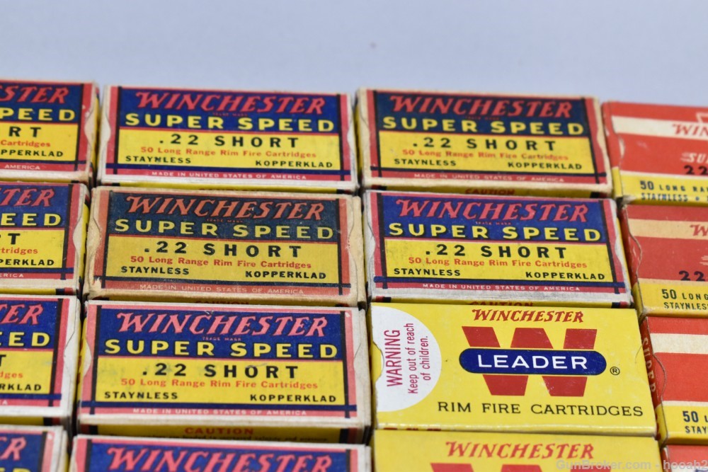 60 Boxes 2746+ Rds Vintage Winchester 22 S Short Rimfire PLEASE READ-img-3