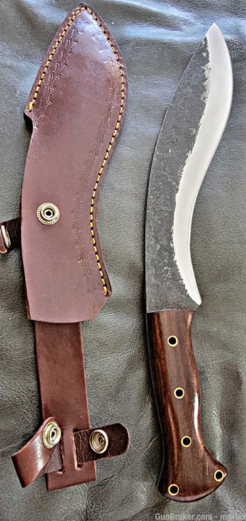 Bushcraft KUKRI KNIFE burnished STAINLESS STEEL -img-1