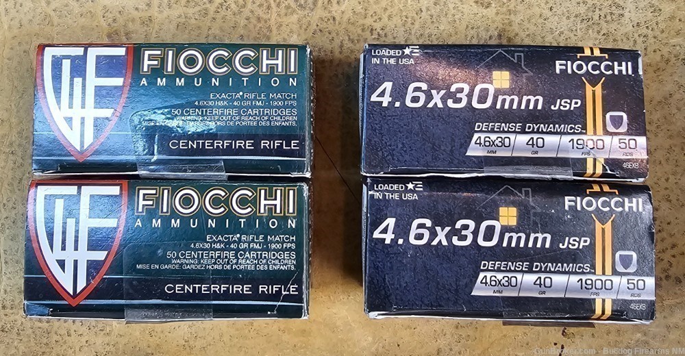 Fiocchi 4.6x30mm HK 40 gr. MP7 FMJ & JSP 200rd.-img-2