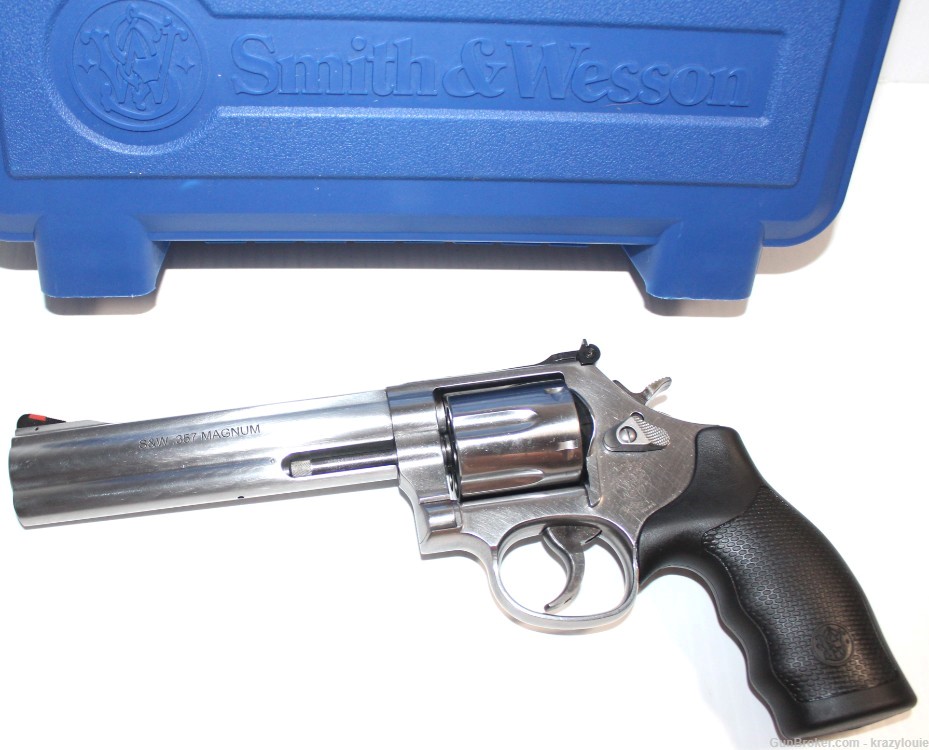 Smith & Wesson 686-6 .357 Mag S&W Stainless 6-Shot Revolver Pistol NICE-img-0