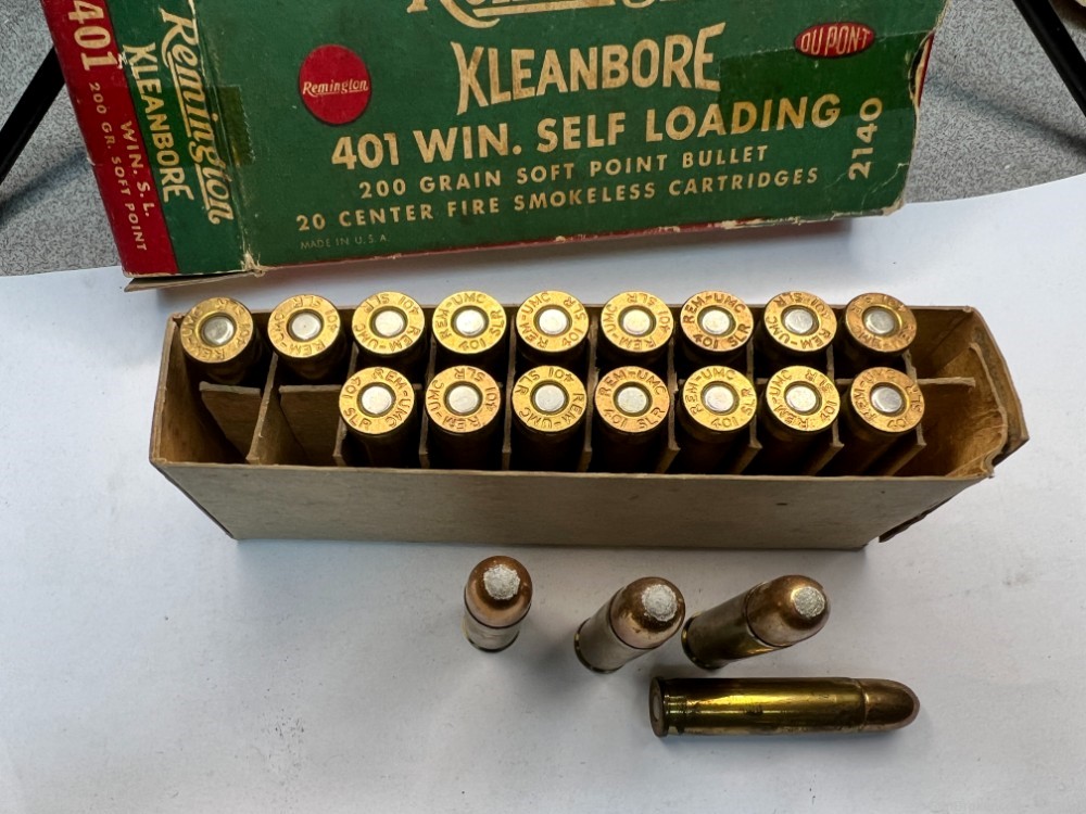 Remington 401 SLR ammo vintage-img-2