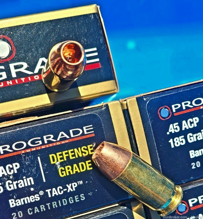 160 rnds .45 ACP ammo -  185 & 160 grain BARNES TAC-XP  1,000  1,100 fps-img-3