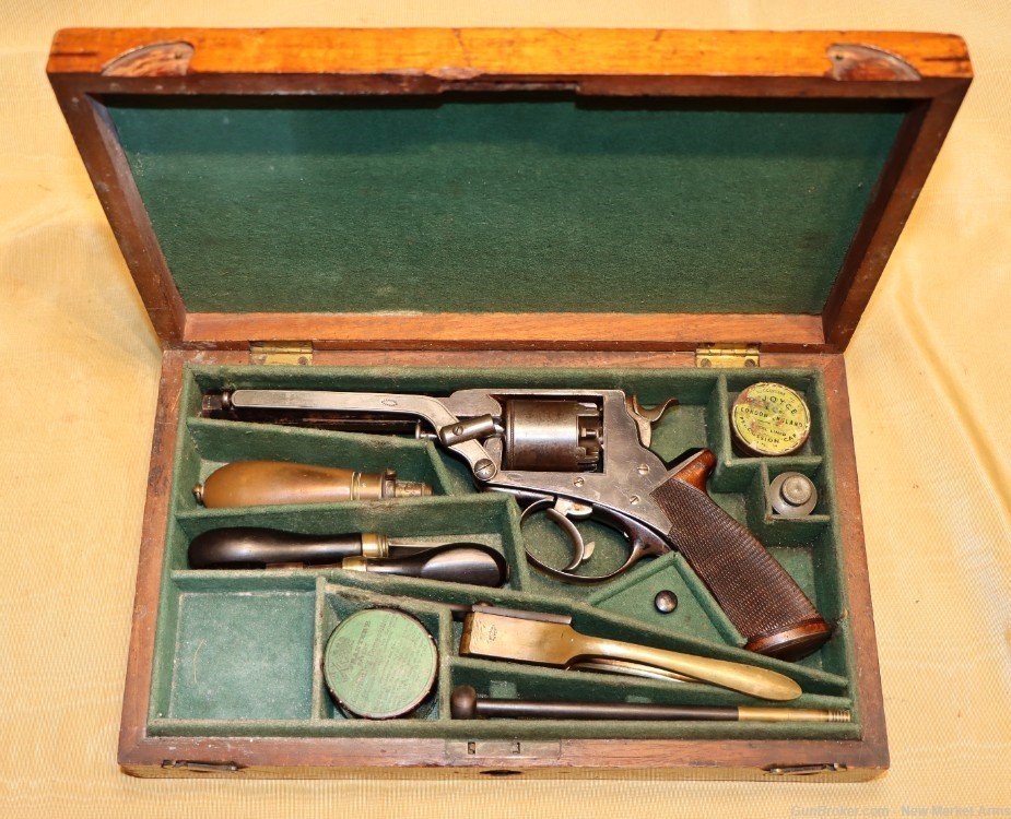 Rare Civil War Cased Tranter Revolver 54 Bore in Confederate Range-img-105