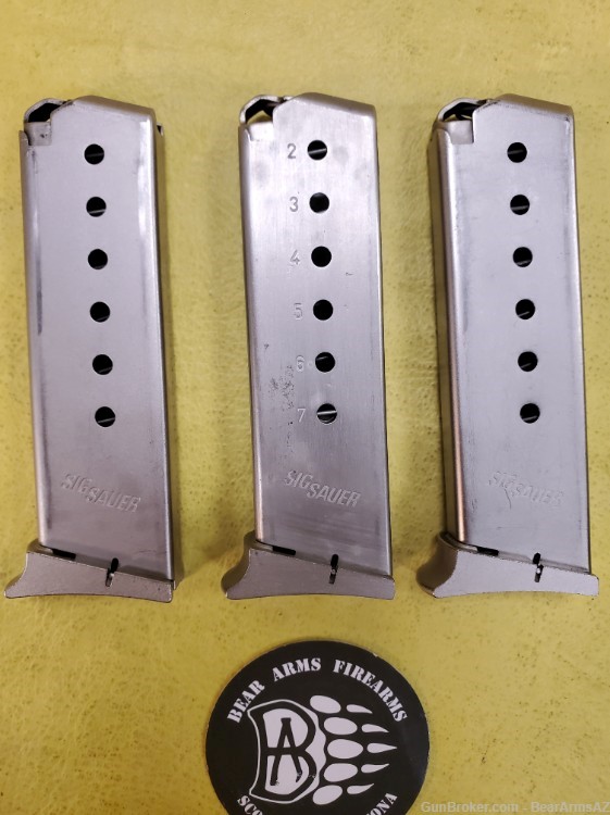 Sig Sauer P230 P232 magazine set zipper back nickel 380 factory vintage mag-img-2