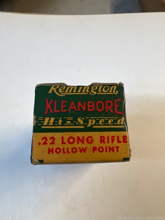 Vintage Remington Kleanbore Hi Speed .22 long rifle Hollow Point NOS-img-3
