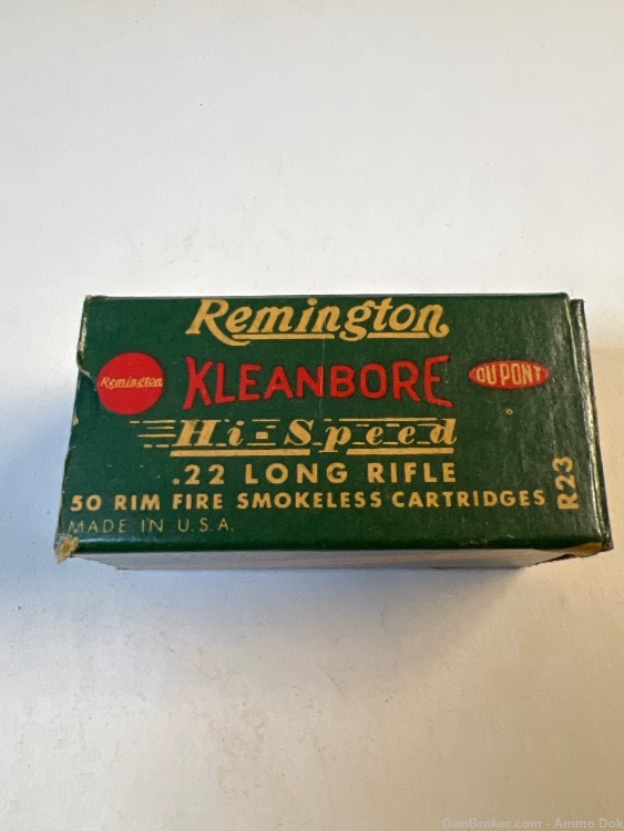 Vintage Remington Kleanbore Hi Speed .22 long rifle Hollow Point NOS-img-0