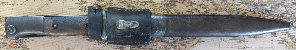 1944 German K98 Bayonet with Scabbard and Frog-img-0