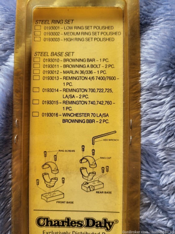 Charles Daly scope Steel Base Set #0193014 Remington 700-img-4