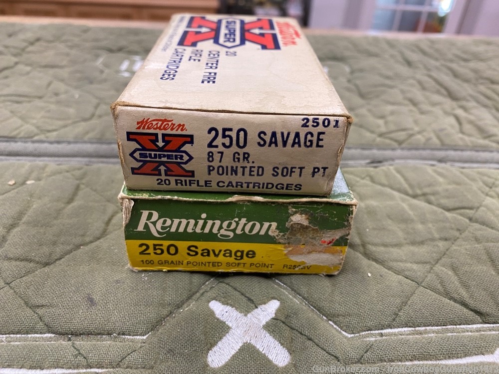 Remington & Winchester Super X  250 Savage  Two Boxs -img-2