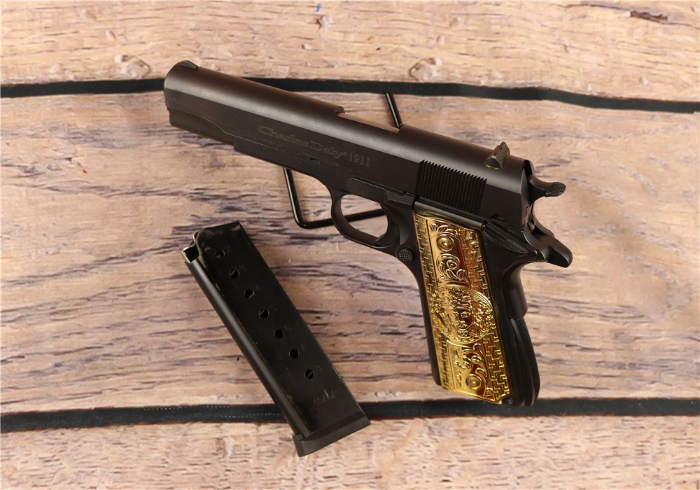 Chiapa Charles Daly 1911 .45 ACP 5" Barrel Gold Pistol Grip Box 1 8 rnd Mag-img-1