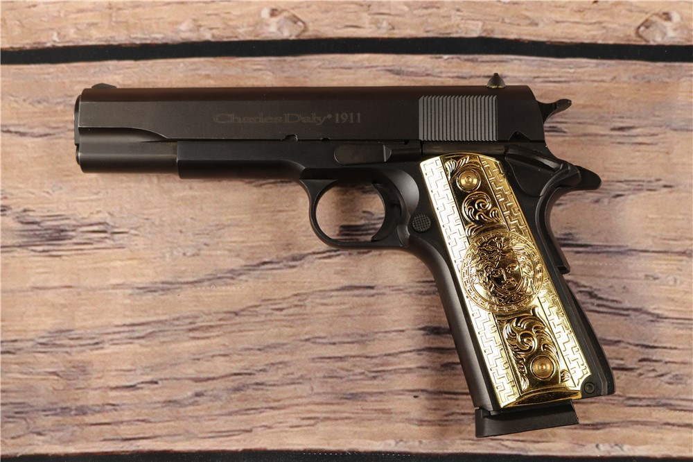 Chiapa Charles Daly 1911 .45 ACP 5" Barrel Gold Pistol Grip Box 1 8 rnd Mag-img-3