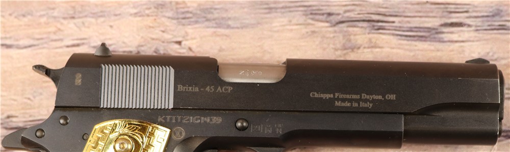 Chiapa Charles Daly 1911 .45 ACP 5" Barrel Gold Pistol Grip Box 1 8 rnd Mag-img-8