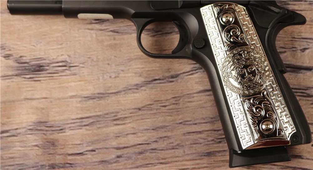 Chiapa Charles Daly 1911 9mm 5"Barrel Silver Pistol Grip Box 1 10 Round Mag-img-7