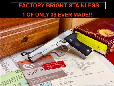 COLT CUSTOM SHOP DOUBLE EAGLE |*FACTORY Bright Stainless 1 OF 38 MADE*| NIB