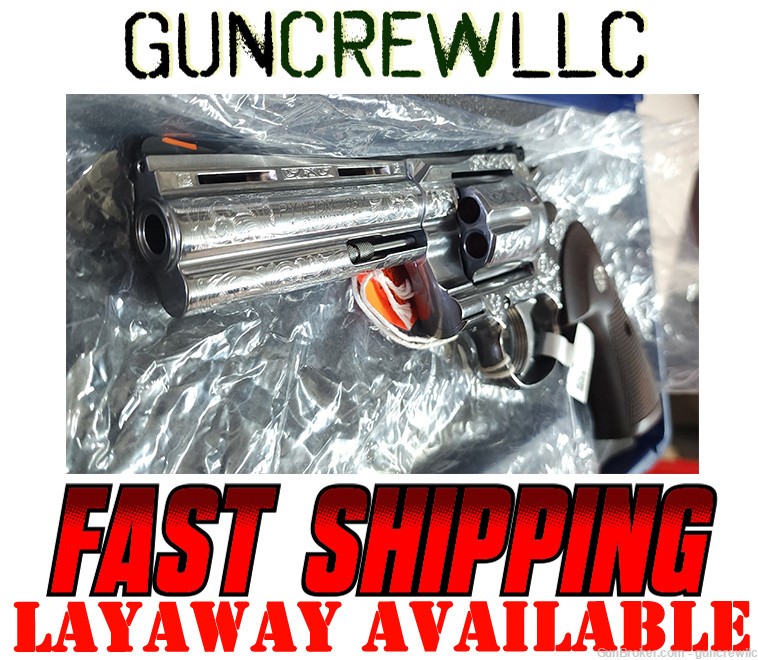 Colt Python SP4WTS Engraved Stainless SS 357mag 357 Mag DAV-12409 Layaway-img-0