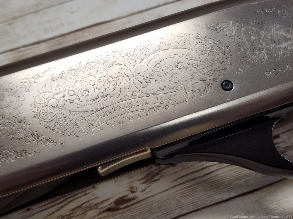 REMINGTON 11-87 SPORTING CLAYS ENGRAVED NICKEL RECEIVER 12GA 28" PORTED -img-32