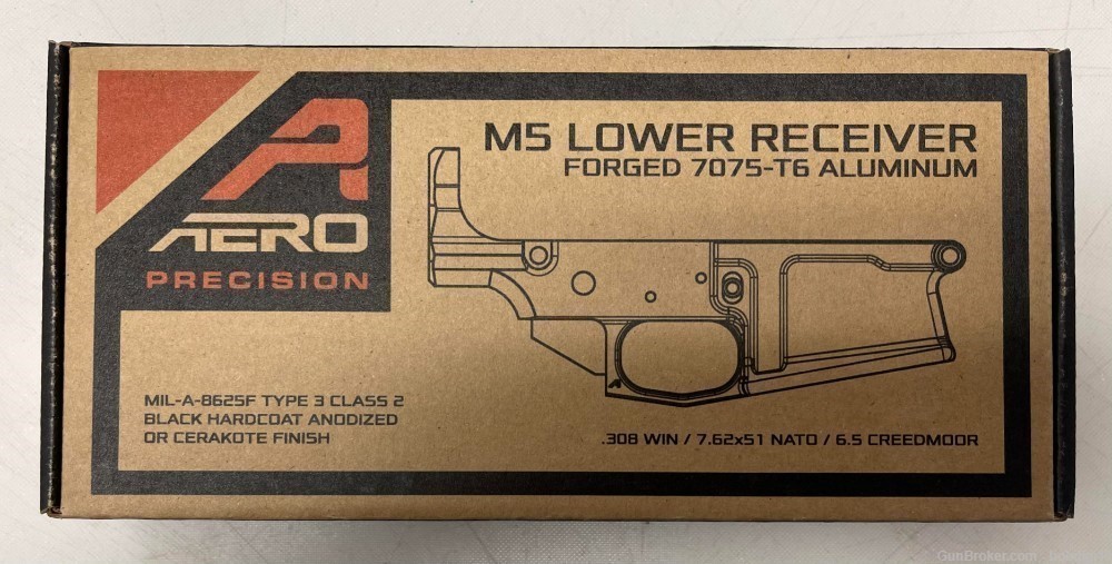 Aero Precision .308 / 6.5 Creed M5 Lower Receiver AR-10 NO CC FEE FREE SHIP-img-2