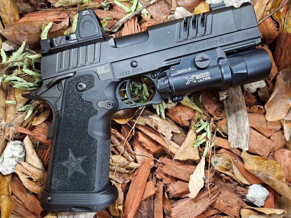 STACCATO XC COMP 9MM TRIJICON RED DOT SUREFIRE X300-img-4