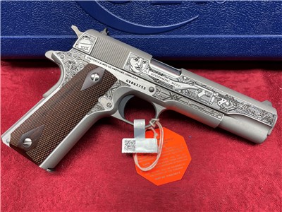 NIB Colt 1911 Government 45acp Stunning Engraved AL Capone Mobster!