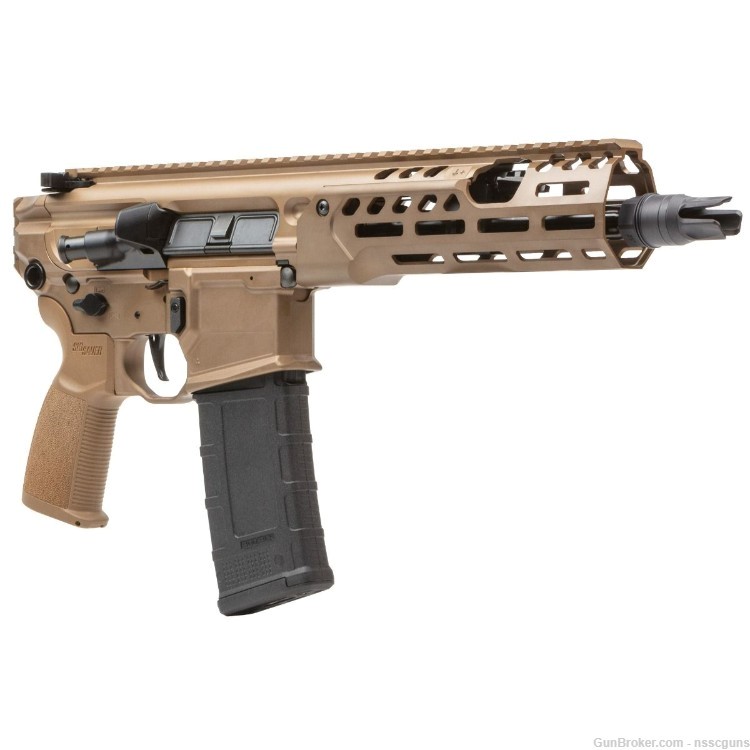 Sig Sauer MCX Spear LT 300 Blackout Pistol 9" FDE PENNY AUCTION NO RESERVE -img-0