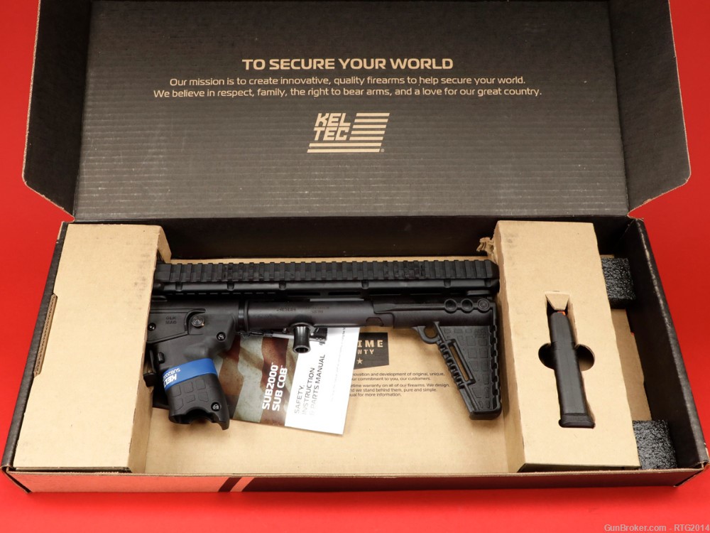 Kel-Tec Sub 2000 Gen3 9mm 16.1" Threaded 1/2x28 Blk 15rd for G19 Glock Mags-img-1