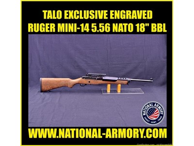 TALO EXCLUSIVE RUGER MINI-14 5.56 NATO 18" BBL ENGRAVED STOCK CALI LEGAL