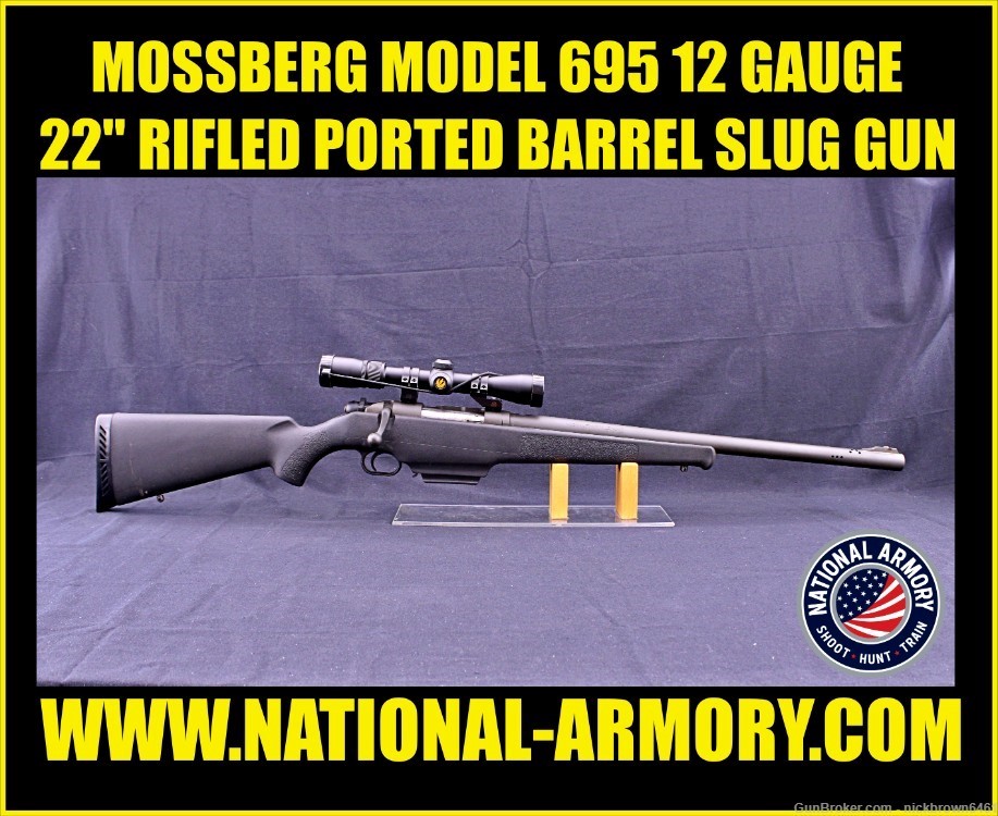 MOSSBERG 695 SLUGSTER 12 GA 22" RIFLED BBL NIKON SCOPE ## HUGE PRICE DROP-img-0