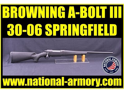 BROWNING A-BOLT III 30-06 SPRINGFIELD 22" BBL SYNTHETIC STOCK PRICE REDUCED