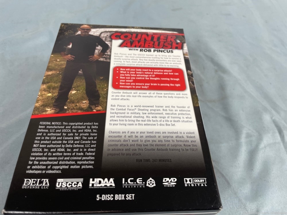 Counter Ambush 5-Disc Rob Pincus DVD Defensive Combat Training Set -img-3