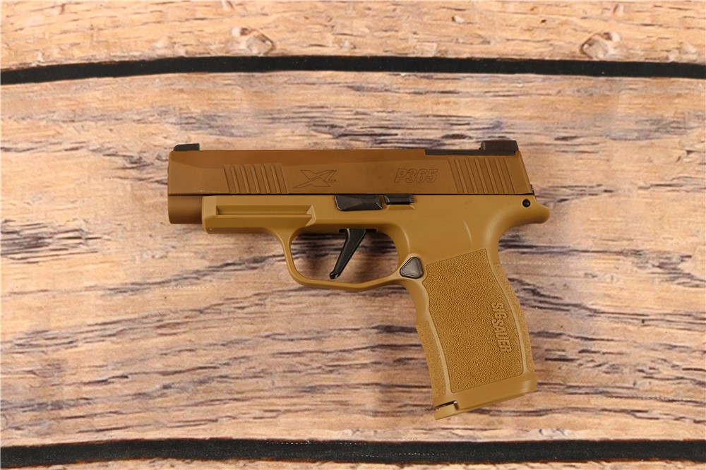Sig Sauer P365 XL 9mm 3 ¾" Barrel Coyote Brown Box 3 15 Round Mags-img-2