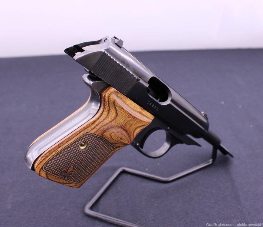 EAST GERMAN WALTHER PP 380 ACP 3.75” BARREL W/ 7 ROUND MAG BLACK WOOD GRIPS-img-4