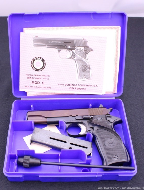 *PRICE DROP*  INTERARMS STAR MODEL S 380 ACP 8 RD 4” BBL FACTORY HARDCASE-img-1