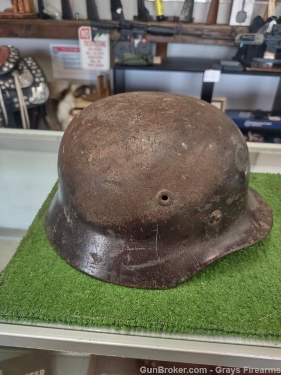 AUTHENTIC WORLD WAR II GERMAN M 42 HELMET & HAND GRENADE (DE-ACTIVATED)-img-2