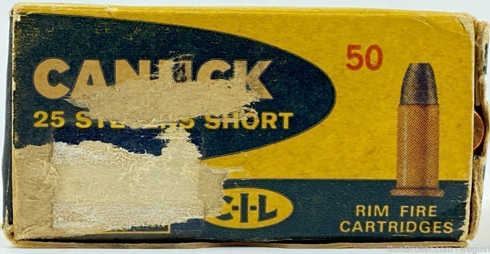 Canuck CIL .25 Stevens Short RF 65 Gr Vintage FULL Box 617-TT-img-0