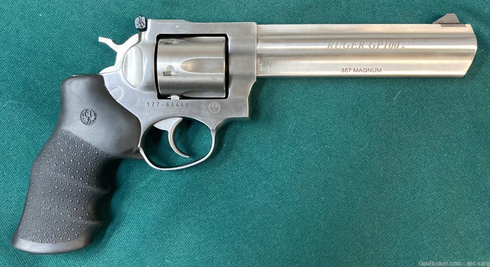 Ruger GP100, 6" stainless, 357 magnum, Exc.-img-6