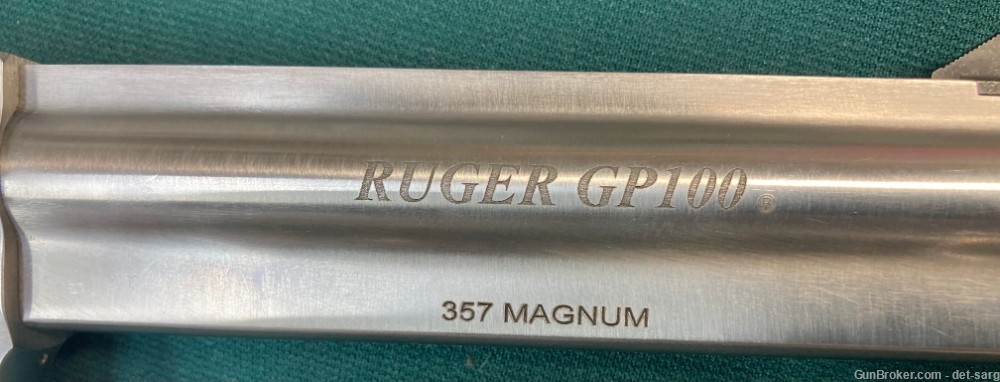 Ruger GP100, 6" stainless, 357 magnum, Exc.-img-4