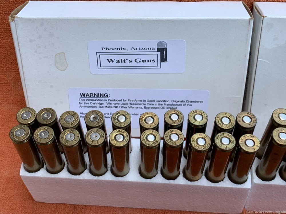 VINTAGE WALT'S GUNS 30 06 SPRINGFIELD 165GR AMMO 32RDS-img-1