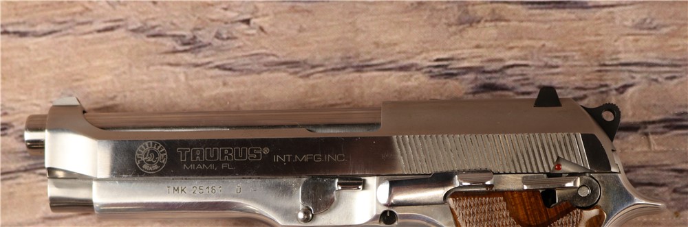 Taurus PT 92 AFS 9mm 5" Barrel 3 Mags Chrome Finish w/ Wood Grip-img-6
