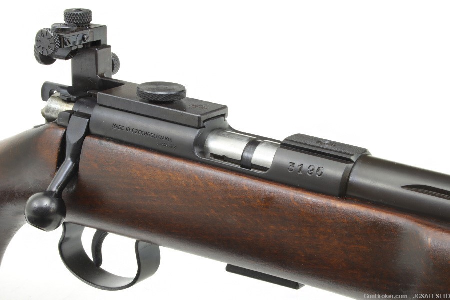 BRNO Model #3 Bolt Action Target Rifle 22LR C&R w/ Box, Peep Sight & Target-img-1