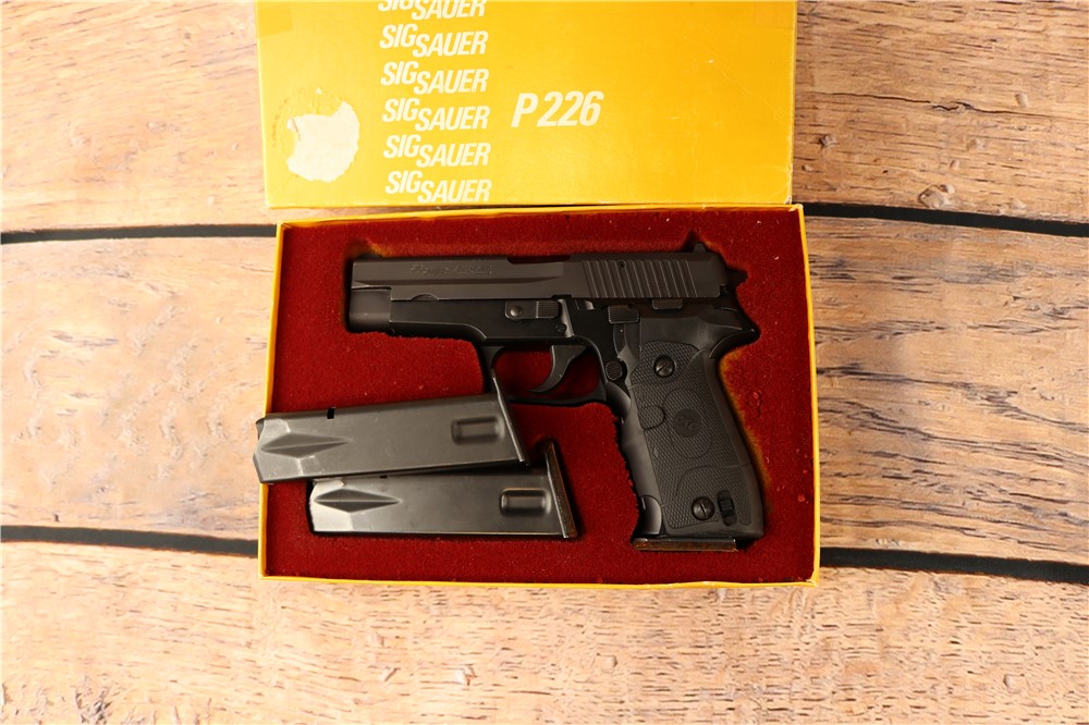 Sig Sauer P226 9mm 4.4" Barrel Box 3 15 Round Mags Crimson Trace Grip Laser-img-0
