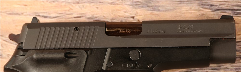 Sig Sauer P226 9mm 4.4" Barrel Box 3 15 Round Mags Crimson Trace Grip Laser-img-8