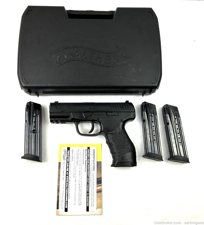 Walther creed 9mm semi auto pistol 2-10rd 2-16rd mags -img-0