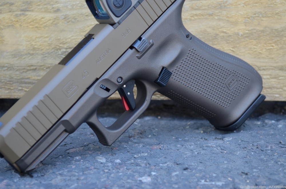 Glock 45 MOS G5 G45 X-Werks FDE M Bronze Trijicon RMR Sup OR NS Timney Trig-img-1