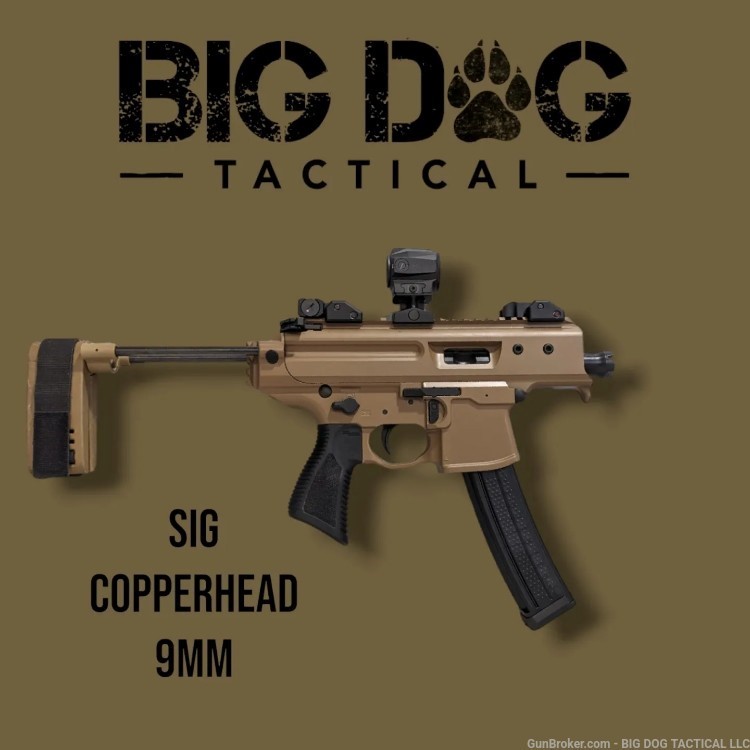 SIG SAUER MPX COPPERHEAD 9MM 3.5IN COYOTE CERAKOTE, HOLOSUN SCRS, 2 MAGS -img-3