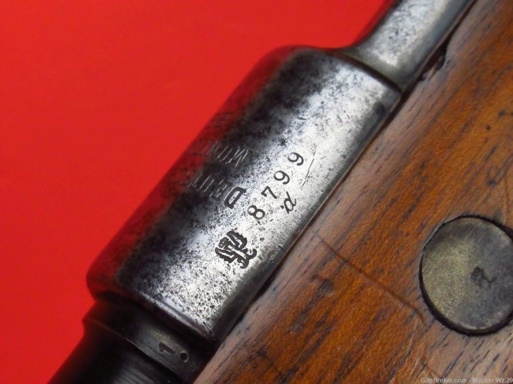 Very rare 1908 DWM BERLIN WWII German Gewehr 98 rifle 8mm Mauser K98 Gew98-img-43