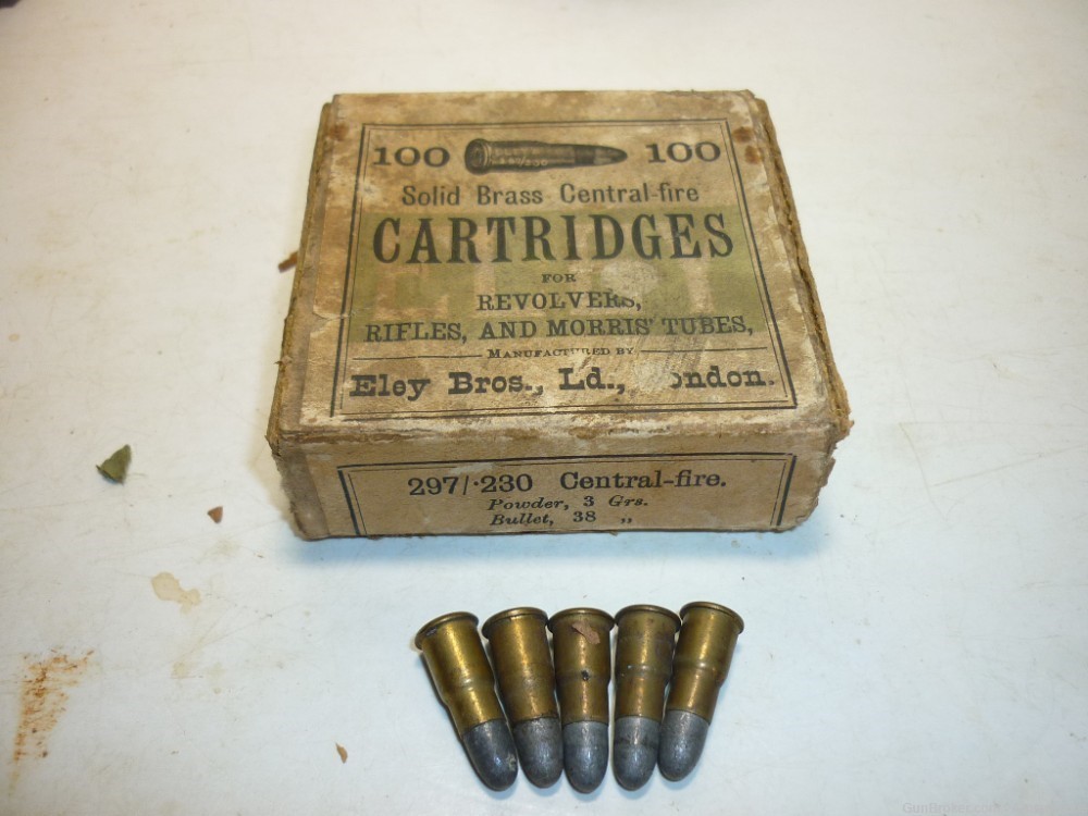 5rd .297/230 SHORT MK I Morris Tube ORIGINAL AMMO Martini Subcaliber Device-img-15