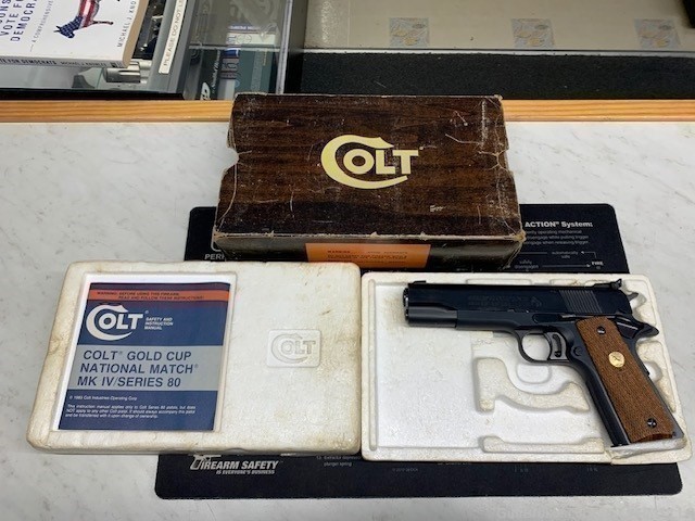 Colt Gold Cup National Match 80 Series 1985 .45 ACP Box And Papers-img-0