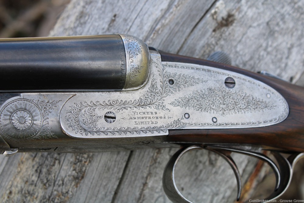 Vickers Armstrong (of London) Unusual Lightweight 12 Ga Sidelock Ejector $1-img-3